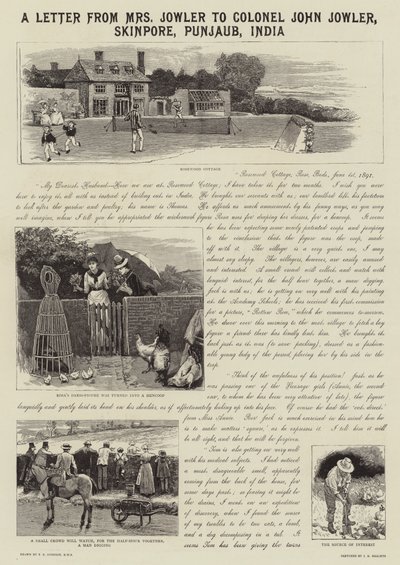 A Letter from Mrs Jowler to Colonel John Jowler, Skinpore, Punjaub, India by Edward Killingworth Johnson